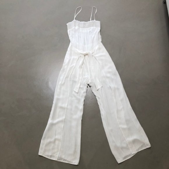 LUSH Off-White Front tie jumpsuit - NWT - Picture 1 of 6
